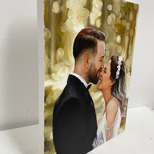 Custom oil portrait painting from photo, Couple portrait, Anniversary gifts, Mother's Day gifts, handmade canvas painting, Personalized Gift image 5