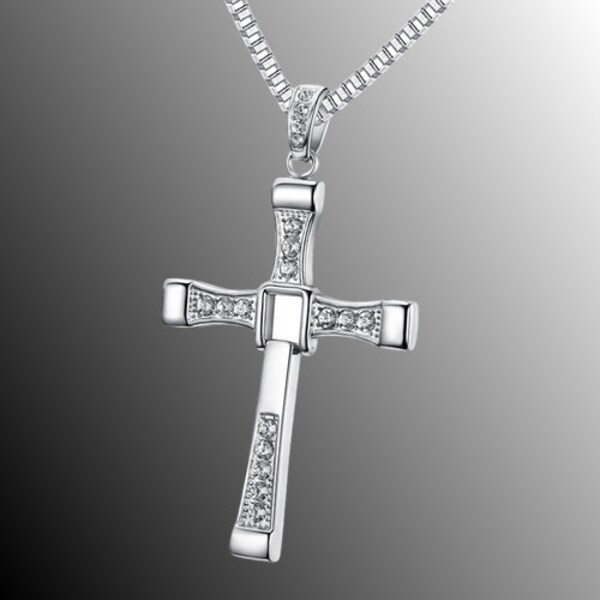 Fast & Furious 8 titanium steel necklace Toledo men's cross pendant overbearing men's stainless steel jewelry