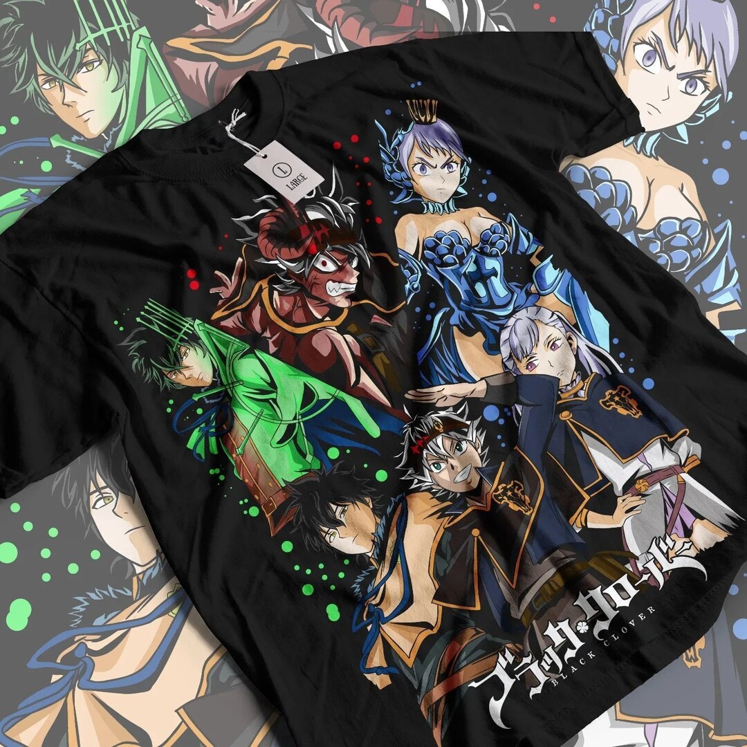 T-shirt Anime Black Clover - Asta & Yuno - Taille Unique Unisexe Adulte - Neuf Avec étiquettes