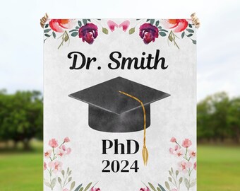 Phd Doctor Graduation Gift Blanket, Doctorate Phd Gifts For Her For Him, Personalized Graduation Congratulations Gift, Class of 2024