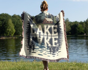 Lakehouse Decor Paddle Woven Throw Lake House Gifts House Warming Gift for Couples Lakehouse Decoration Housewarming Blanket New Home Owner