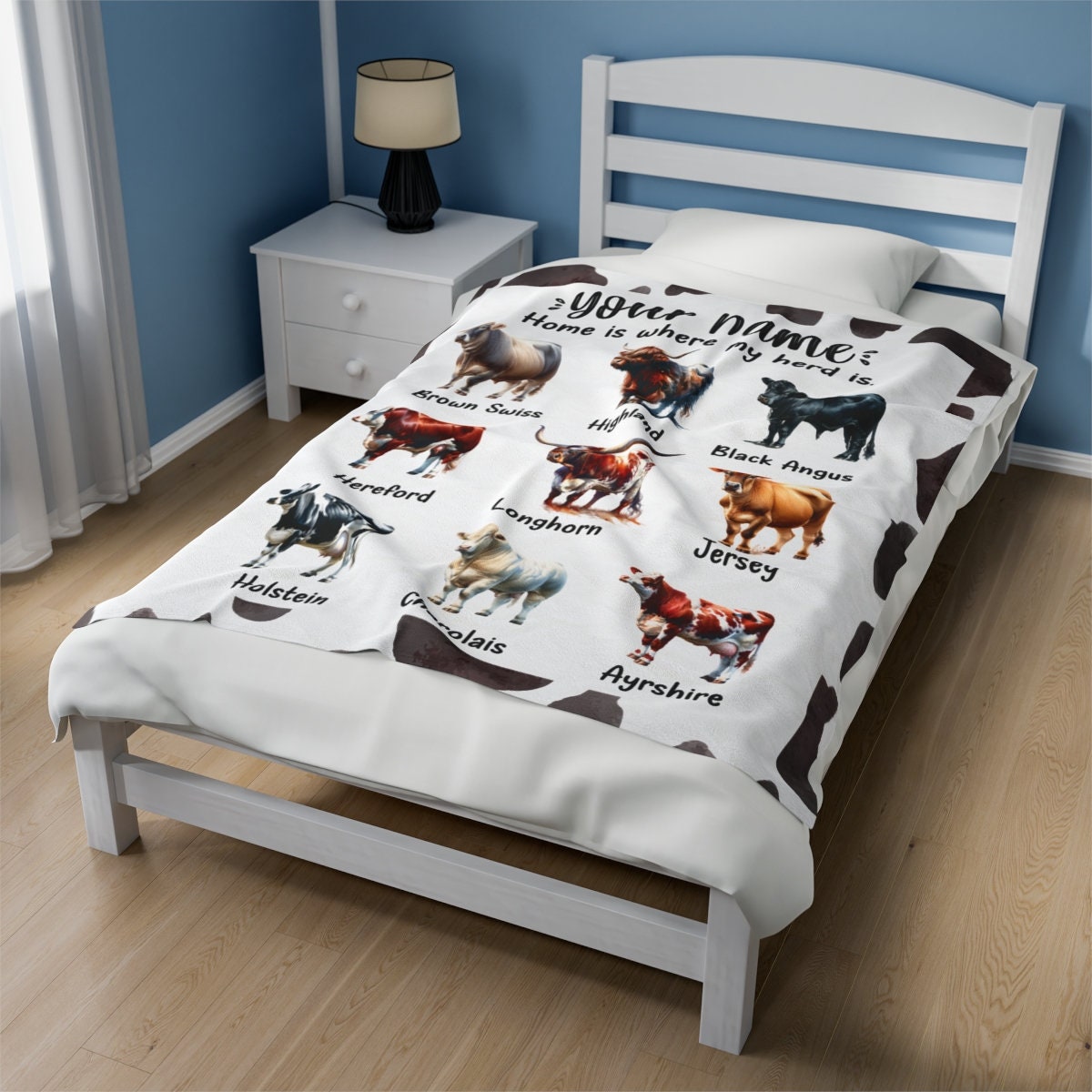 Cow Blanket Highland Cow Blanket Farm Girl Blanket Rancher Gift