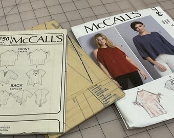 Easy Top Sewing Pattern - McCall’s 7750 - xsmall small medium