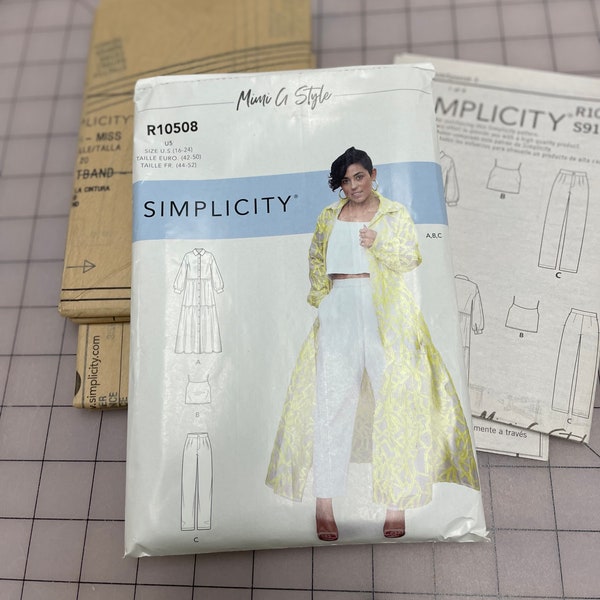 Simplicity 9114- Mimi G Style Sewing Pattern - Woman’s Size US 16-24 - Dress Cami Pants