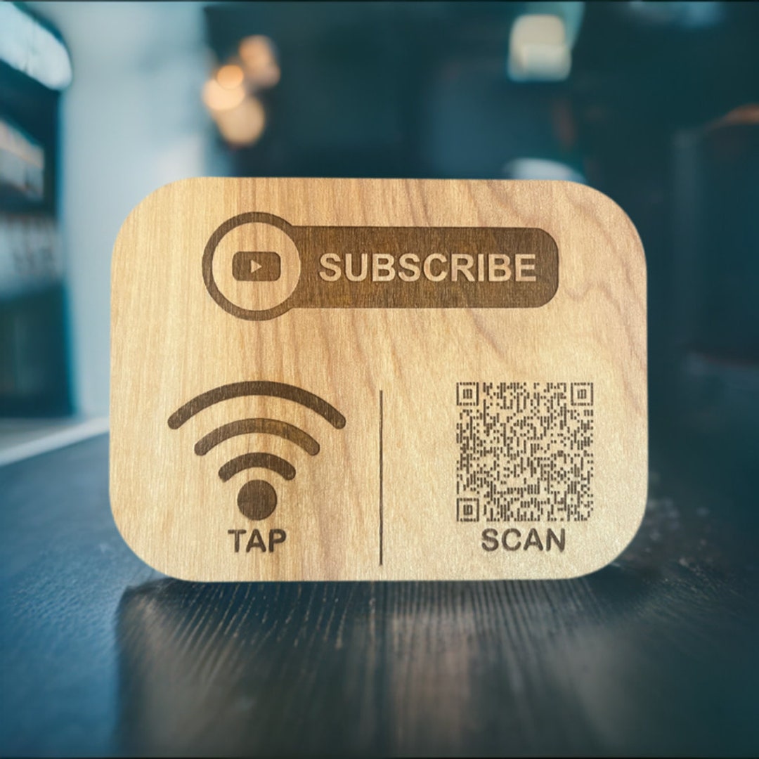 Smartsubscribeboard QR Code Sign Engraved QR Code and Etsy