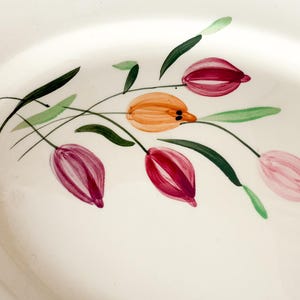 Plates and salad bowls, Tulipes de Longchamp model, mid-20th century