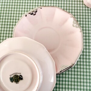 Komplett art déco-kaffeservis i puderrosa porslin och silver, Haas & Czjzek, Schlaggenwald, cirka 1930 bild 13