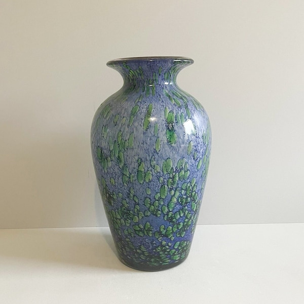 Grand vase en verre La Rochère des années 70'
