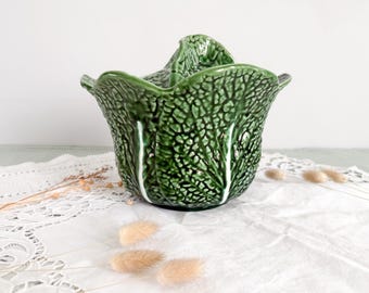 Kohlterrine in Slipware-Form, Majolika-Kohlterrine, um 1970