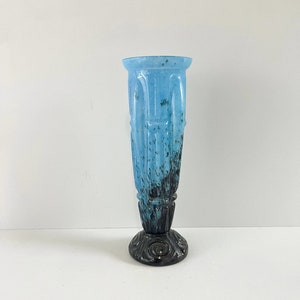 Gran jarrón art déco de cristal Clichy, alrededor de 1930