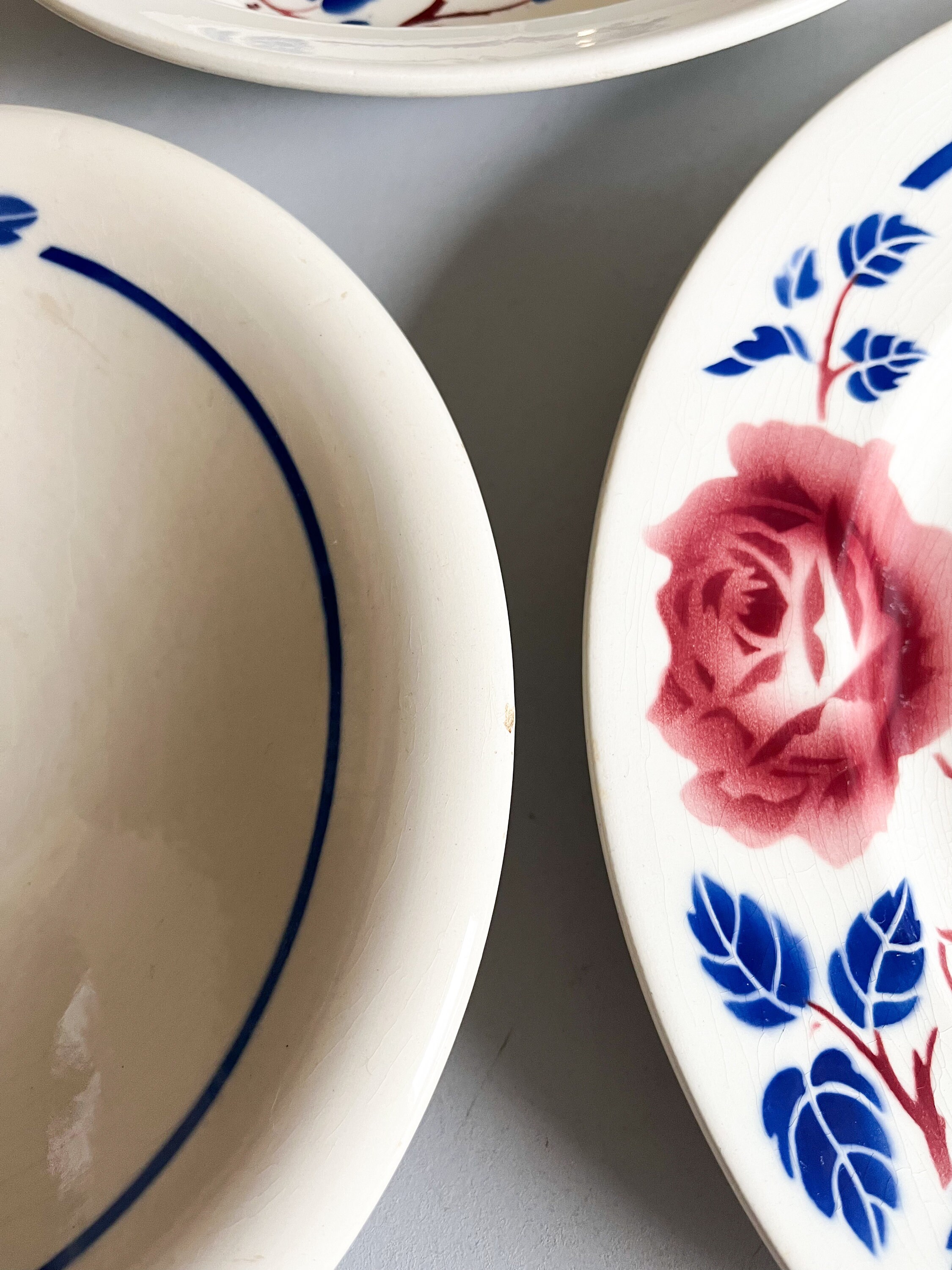 リュネヴィルスープ皿3枚セット シャンタルモデル皿3枚セット、リュネヴィル、20世紀初頭 - Etsy 日本