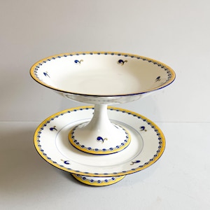 Pair of Limoges porcelain compote dishes, mid-20th century