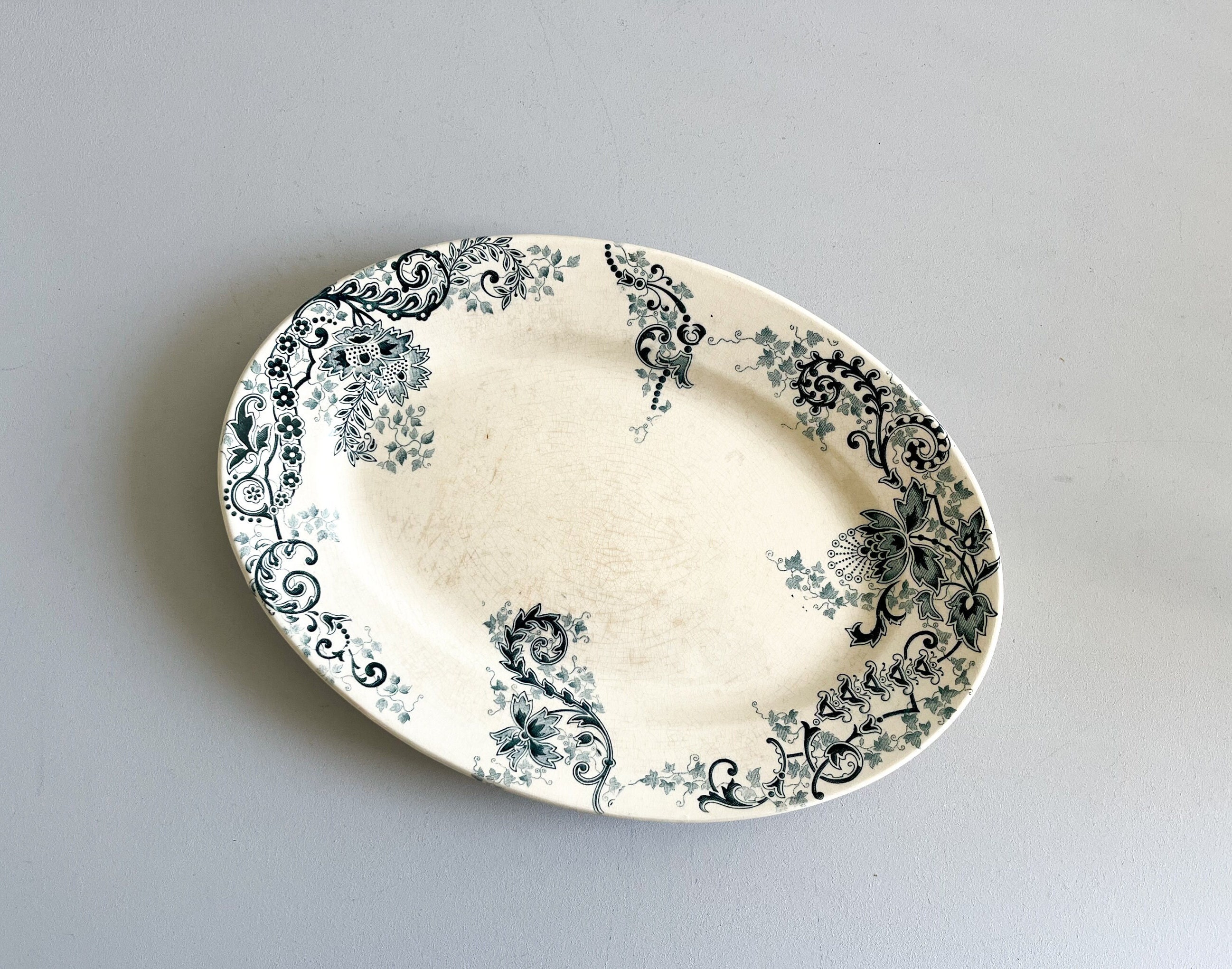 ホットなアイテム、ホットな節約 Oval Ironstone Dish, Sévigné Model, Choisy Le Roi, Early キッチン収納・ラック