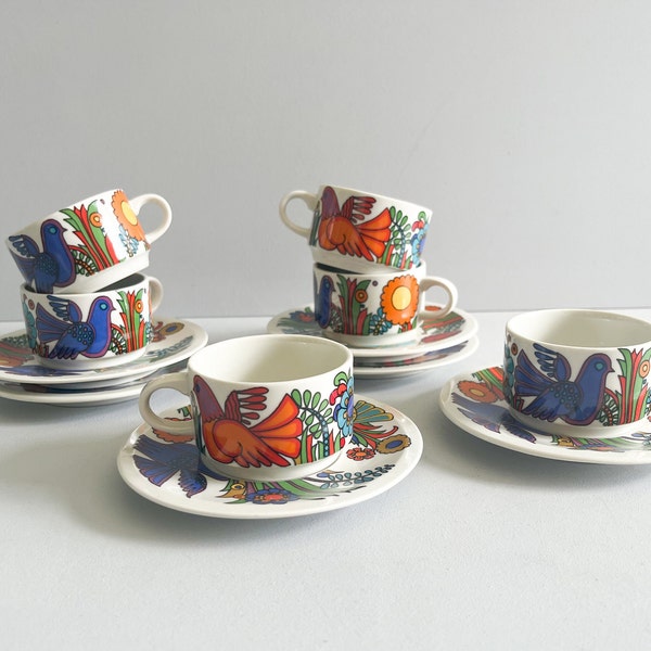 Ensemble de 6 tasses et sous tasses , Acapulco Villeroy & Boch