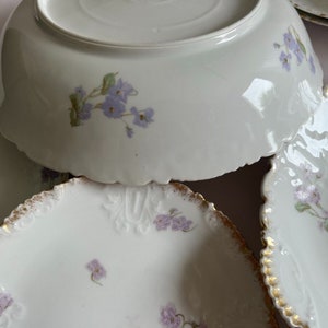 Service à crème en porcelaine fine de Limoges, début 20ème image 6