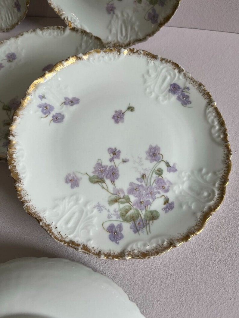 Service à crème en porcelaine fine de Limoges, début 20ème image 5