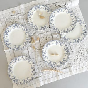 6 ironstone dessert plates, China model, Lunéville, early 20th century