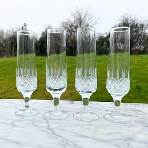 4 flûtes à champagne des années 60’