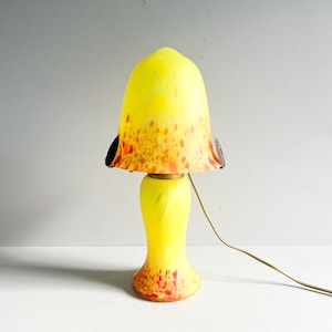 Glass paste mushroom lamp, French mushroom lamp from the 70s/80s