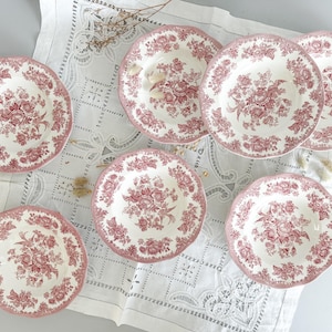 Soup plates from the English manufacturer Enoch Wedgwood Tunstall, Asiatic Pheasants model