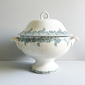 Ironware soup tureen, Argenton model, Saint Amand, early 20th century