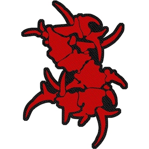 Écusson officiel Sepultura | Logo S tribal découpé | Écusson Death/Thrash Metal | À coudre, 9 cm