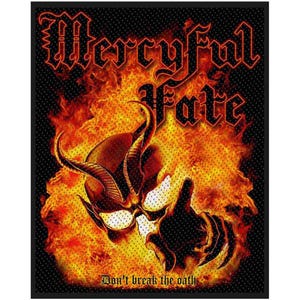 Official Mercyful Fate Patch | "Don't Break The Oath" Woven Sew-On Applique | Heavy Metal Merch | 10 x 8 cm