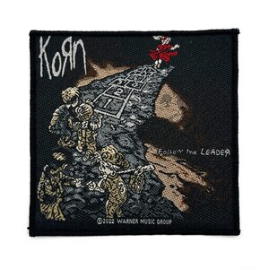 Toppa Korn – Follow the Leader – 10 x 9,8 cm – Toppa tessuta – Nu Metal - Y2K