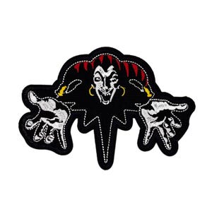Patch Korol i Shut ca. 13 cm Король и Шут Aufnäher Joker Clown Horror Punk Russland DIY Панк Нашивка
