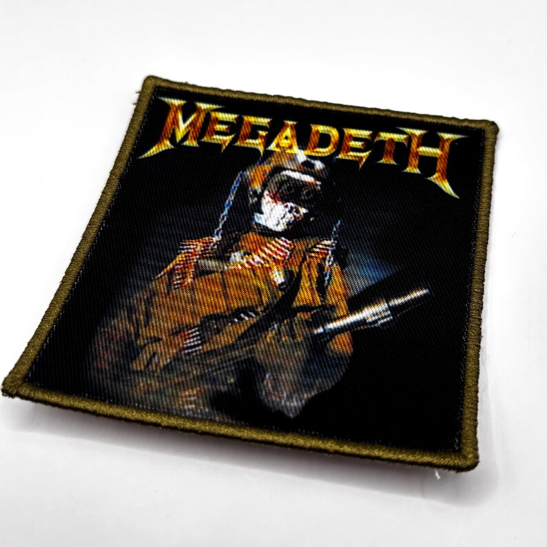 Megadeth Lettering Megadeth Patch – Trooper Artwork (8 × 8 Cm) – Iron-on Thrash Metal ...