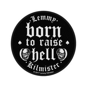 Toppa Lemmy – Born to Raise Hell – 9,5 x 9,5 cm – Toppa tessuta – Motörhead Cult
