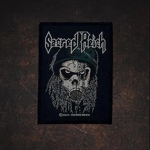 Sacred Reich Patch – 10 x 7 cm – Woven Thrash Metal Skull Patch