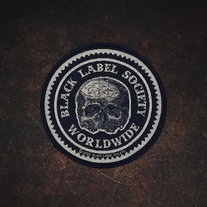 Black Label Society Patch – Worldwide Skull (9 × 9 cm) – Sew-On Southern Metal Patch