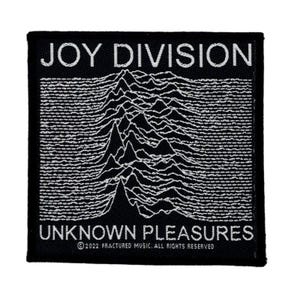 Toppa Joy Division – Unknown Pleasures – 10 x 10 cm – Toppa tessuta – Classico post-punk