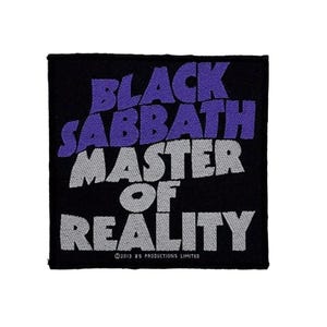 Officiell Black Sabbath-lapp | Vävd lapp "Master Of Reality" | Doom Metal Band-merchandise | 10x10cm