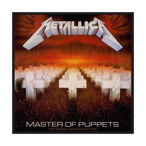Metallica Patch – Master of Puppets – 10 x 10 cm – Woven Band Patch – Thrash Metal Classic