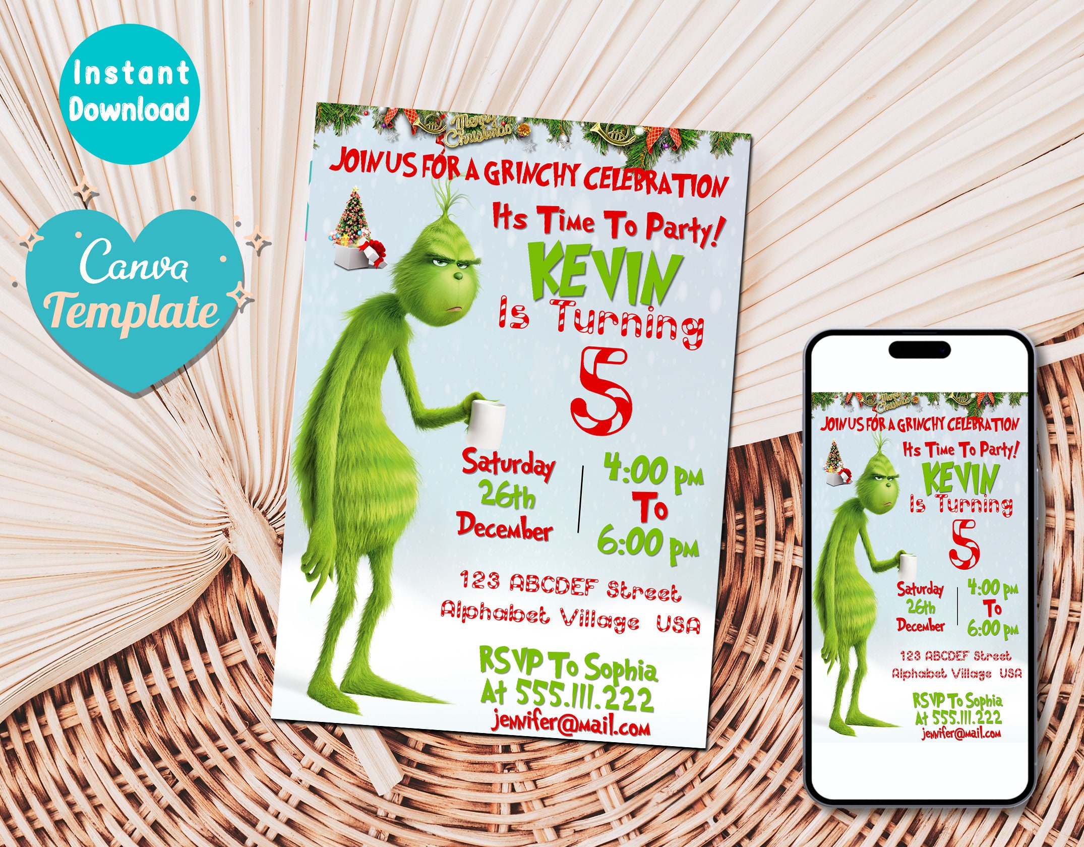 Editable Grinch Birthday Invitation Grinch Invitation Merry Grinchmas Editable Grinch Birthday Invitation Grinch Invitation Merry Grinchmas