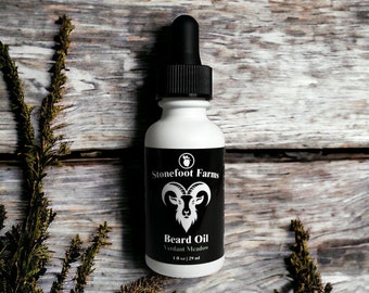 Beard Oil for Men, Verdant Meadow Scented Beard Conditioner, Men's Gift for Him, Beard Growth Oil, Groomsman Gift