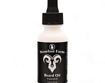 Unscented Beard Oil for Men, Jojoba & Argan Oil Blend