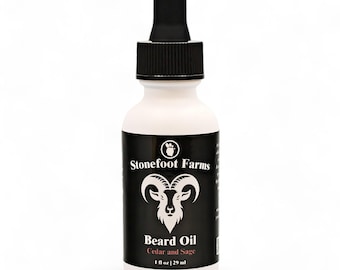 Cedar and Sage Scented Beard Oil, Natural Conditioner for Men