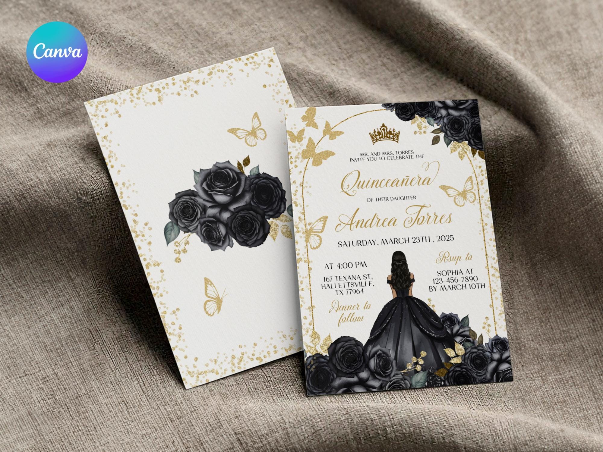 Black and Gold Dress