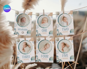 Trip Around the Sun 1st Birthday Monthly Photo Banner, Space 1st Birthday Picture Banner, Out of This World Birthday Party Photo Garland AK1