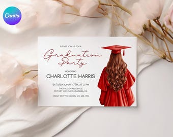Class of 2026 Mini Insert Card – Modern Graduation Announcement Add-On (Editable Template)
