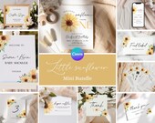 Rustic Garden Baby Shower Suite, Sunflower Baby Shower Bundle, Sweet Sunflower Baby Party Invitations, Our Little Sunflower Party Decor SL2