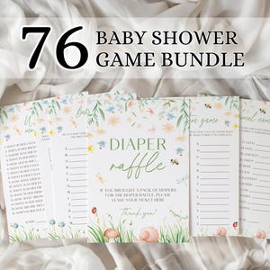 Printable Bug Baby Shower Games Pack, Little Bug Baby Shower Game Bundle, Insect Baby Shower Game Kit, Bug on the Way Shower Activity GB2