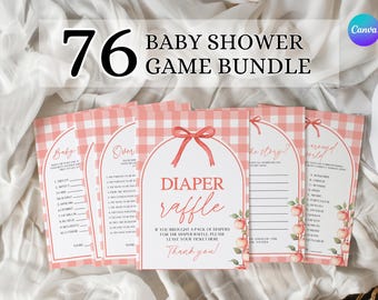 Apple of My Eye Shower Game Bundle, Apple Baby Shower Game Pack, Garden Fruit Baby Shower Games Suite, Fall Apple Baby Shower Games Pack EL2