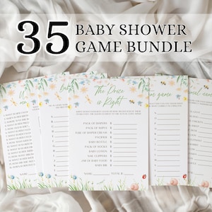 Love Bug Baby Shower Games Set, Bug Baby Shower Game Bundle, Printable Insect Baby Shower Game Package, Love Bug Shower Game Suite GB2
