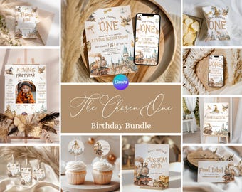 The Chosen One Birthday Bundle, Wizard 1st Birthday Party Package, Magical 1st Birthday Bundle, Witches First Birthday Party Decor Set MS1