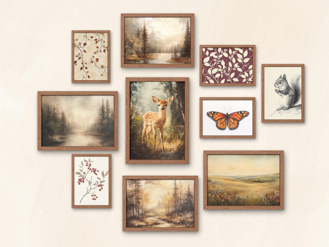 Vintage Autumn Gallery Wall Art Set: Rustic Fall Decor (digital Prints ...