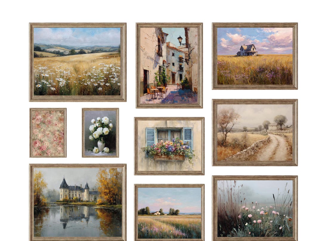 French Country Gallery Wall Art Set of 10 Digital Download Farmhouse ...